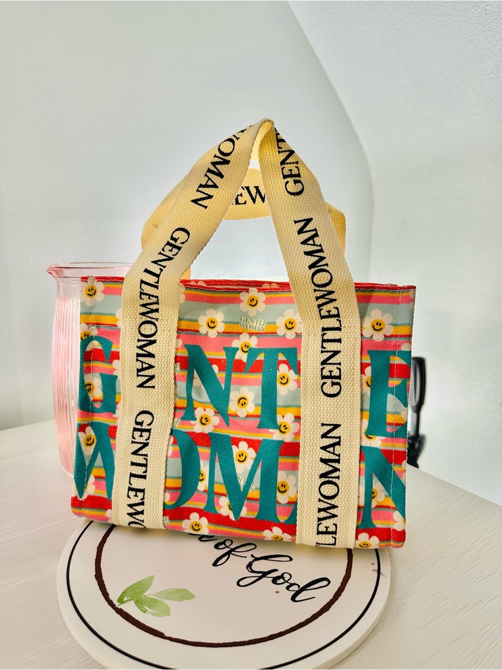Colorful Striped Canvas Mini Tote Bag - Gentlewoman - Trending Tote Bag - Casual